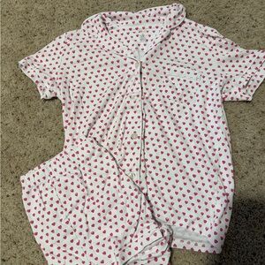 Roller Rabbit Pink Hearts Pajama Set